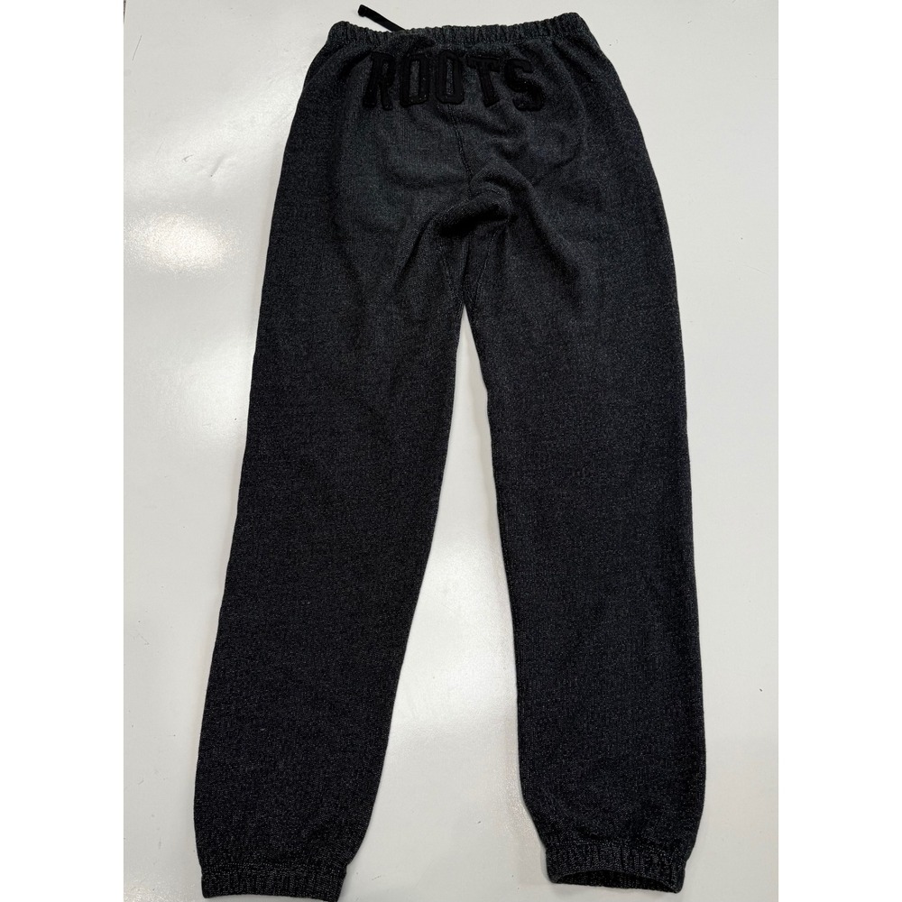 Roots Salt and Pepper Sweatpants Charcoal Grey Logo Joggers XS/TP